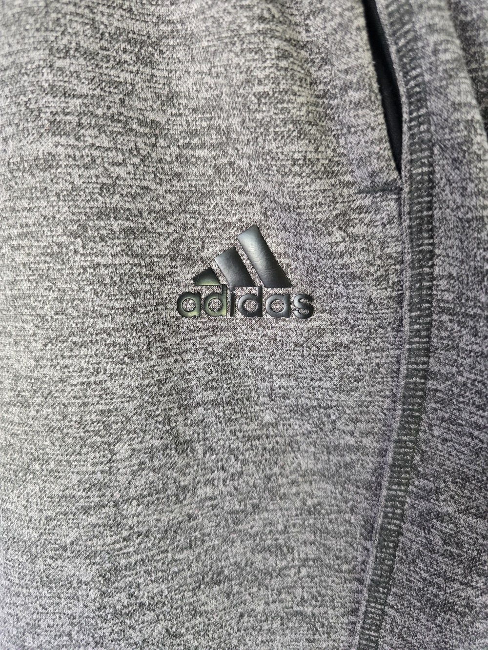 adidas Gray Athletic Track Pants with Black Stripes - Picture 3 of 5
